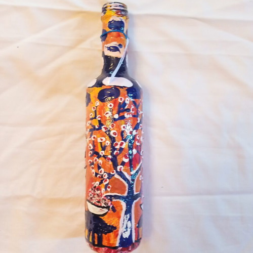 Glass Bottle Summer Time Ioanart handmade, new