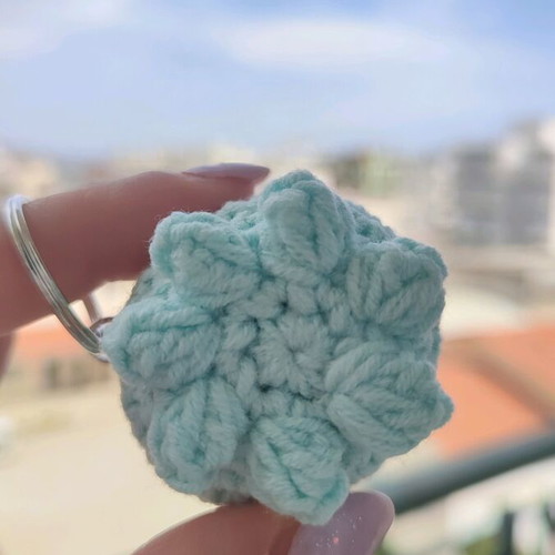 Knitted octopus keychain new handmade