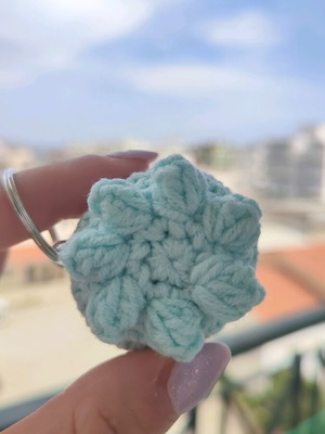 Knitted octopus keychain new handmade