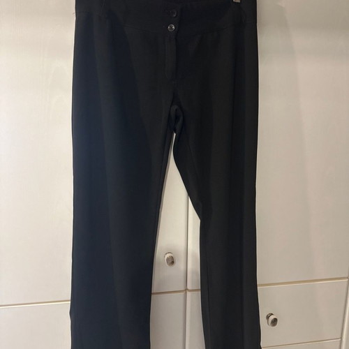 Black classic pants with regular fit