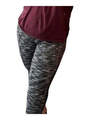 Gym leggings new, size L, black and grey