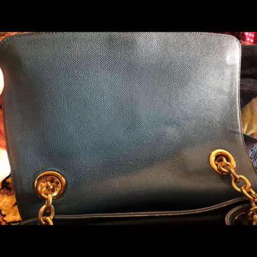 Dolce & Gabbana Padlock crossbody bag like new, blue saffiano leather
