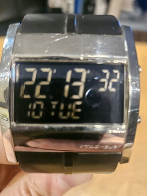 Tag Heuer Microtimer wristwatch used, black, men's