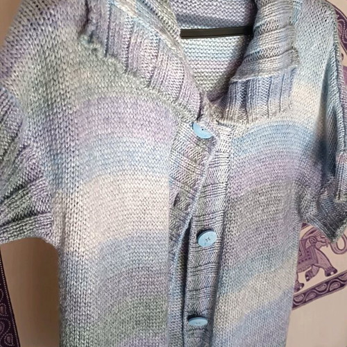 Knitted cardigan like new, multicolored, size L