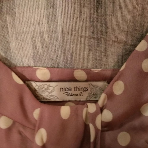 Nice Things polka dot top with straps new, size 38, purple