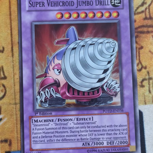 Super Vehicroid Jumbo Drill Yu-Gi-Oh! card like new
