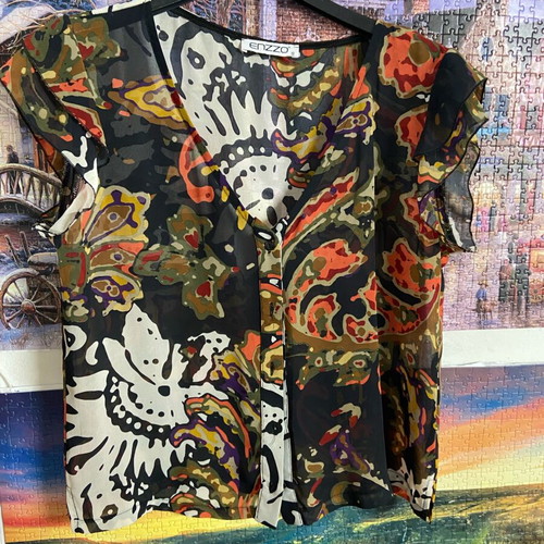 Blouse shirt like new, multicolor, size S