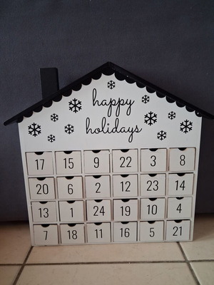 Advent calendar μεταχειρισμένο, κουτί δώρου DIY για Χριστούγεννα