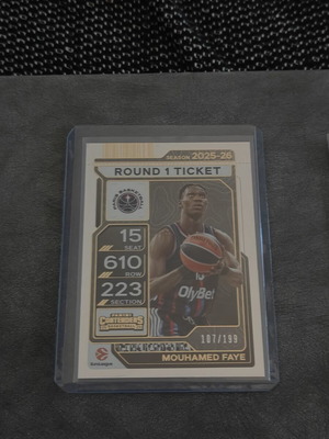 Mouhamed Faye Round 1 Ticket Panini Contenders EuroLeague 2025-26 σαν καινούργιο