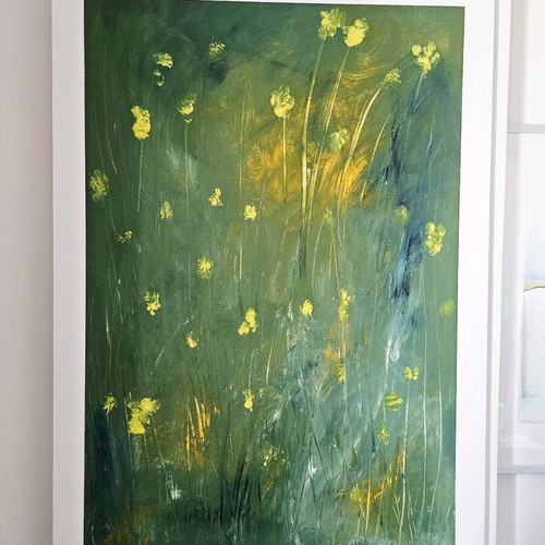 Original oil painting Tender is the Spring like new