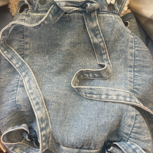 Mickey Mouse backpack new, denim with fur, Disney