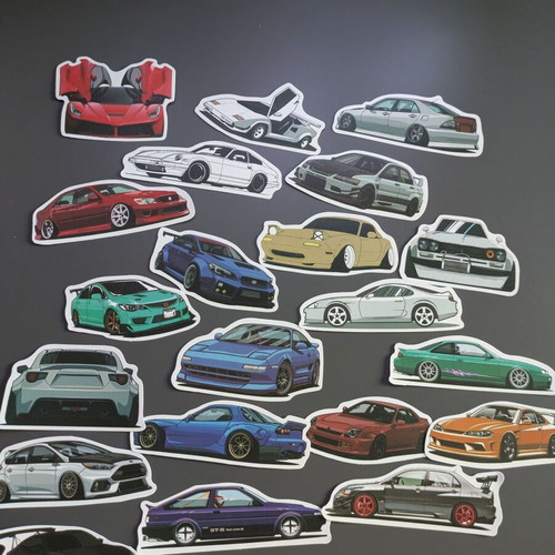 Super Cars Stickers with JDM, Drift and Tuning Designs