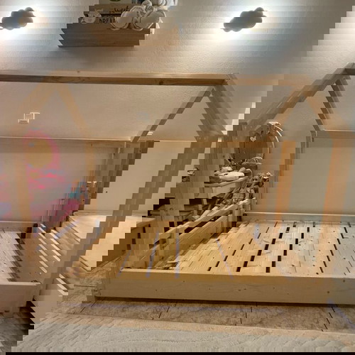 Κρεβάτι Montessori 140x70 με μεταχειρισμένο στρώμα Cocomat Skiouros και κάλυμμα