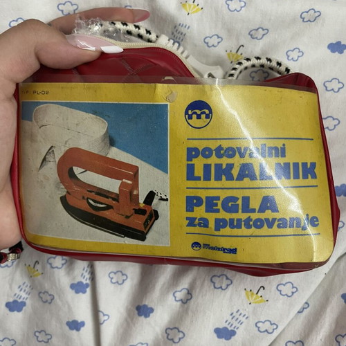 Vintage Elib Travel Iron with Carrying Case like new