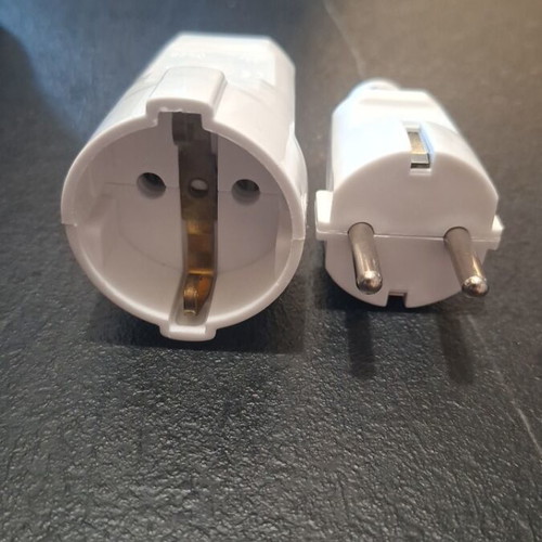 Schuko electrical plug set new, male and female