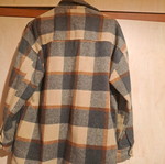 Pull & Bear checked jacket like new, oversize, grey and beige