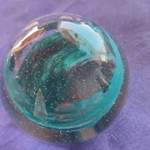 Crystal ball with blue waves new