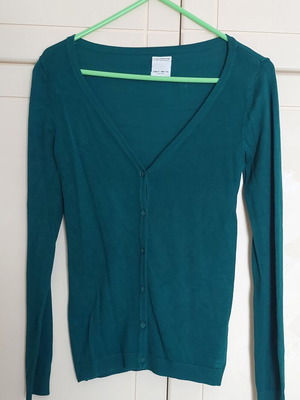 Pull & Bear spring cardigan small, like new, petrol color