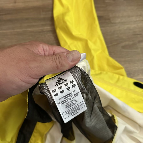 Adidas ClimaProof Rain Jacket yellow, size S, new