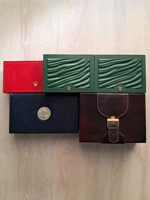 Rolex watch boxes used, vintage and various models
