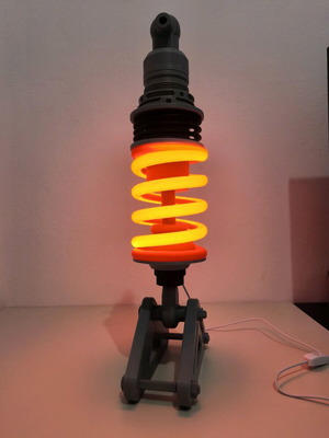 Shock Absorber LED Lamp 3D Printed Design new