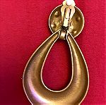  Σκουλαρίκια κρεμαστά με clips ματ χρυσο