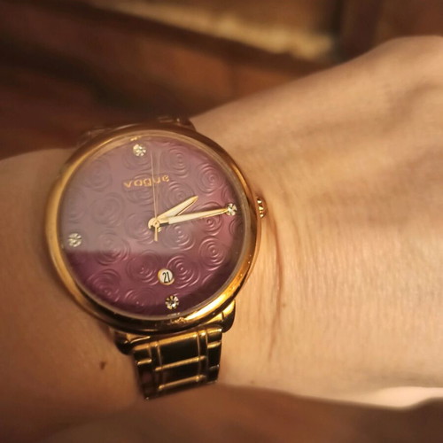 Vogue watch pink gold refurbished women's