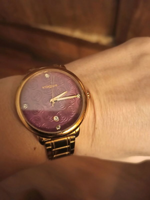Vogue watch pink gold refurbished women's