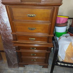 Double bed with two nightstands and a convertible dresser
