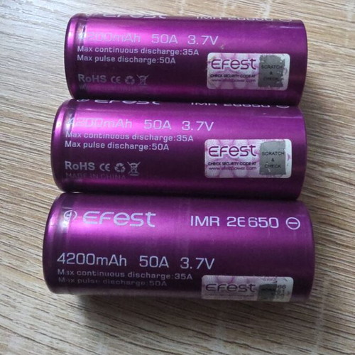 Efest 26650 μπαταρίες μεταχειρισμένες, σετ 3 τεμαχίων