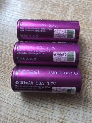 Efest 26650 batteries used, set of 3 pieces