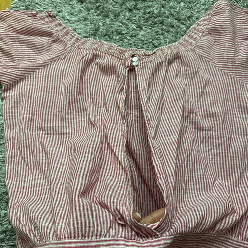 BSB women's striped blouse with embroidery used, size S