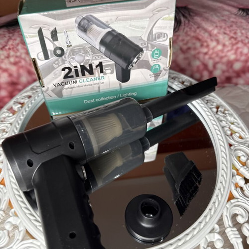 2-in-1 Mini Vacuum Cleaner, portable for home and car