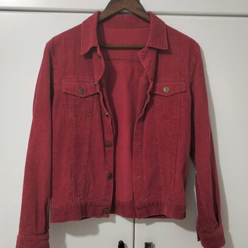 Corduroy jacket like new, red, size M
