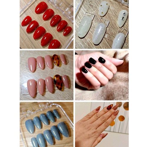 Handmade press on nails set new in various designs and colors