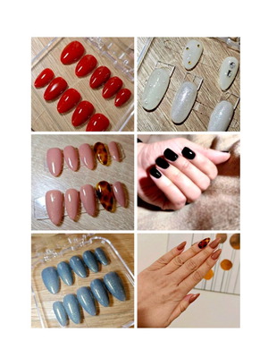 Handmade press on nails set new in various designs and colors