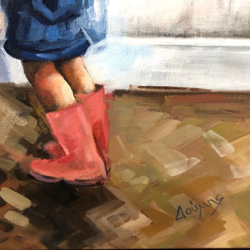 Authentic painting by Doumis like new, 55x70cm