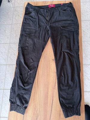 Berto Lucci Black Cargo Jogger Pants size 36 used