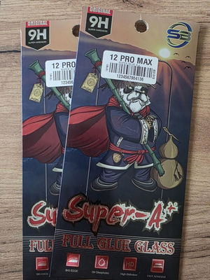 Full Tempered Glass iPhone 12 Pro Max like new, pack of 2