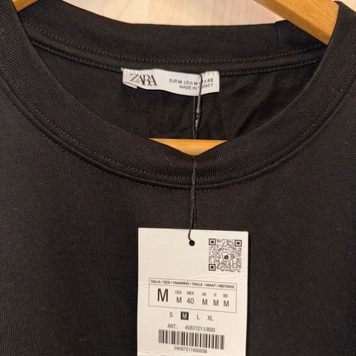 Zara black T-shirt new size M