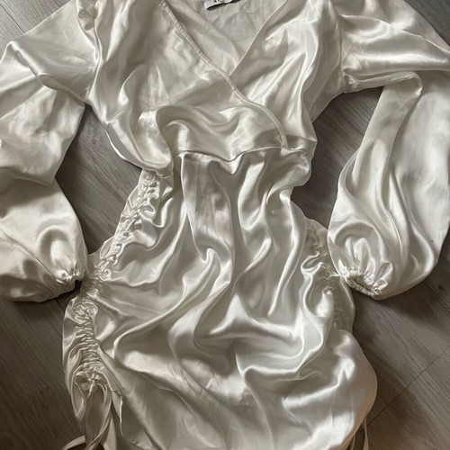 NA-KD satin women's dress like new, white