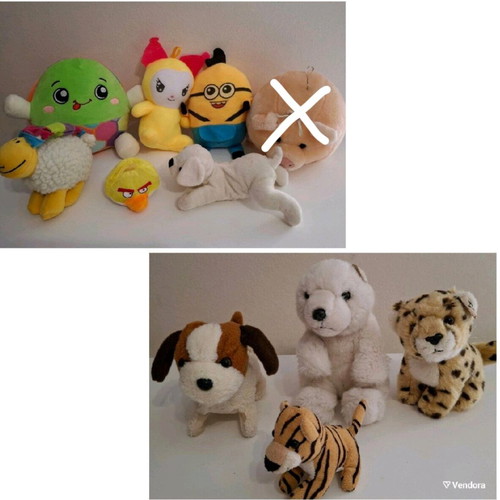 Stuffed animals used, set