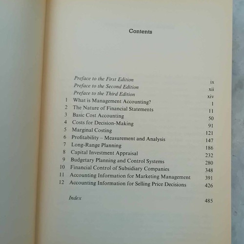 An Insight Into Management Accounting used book