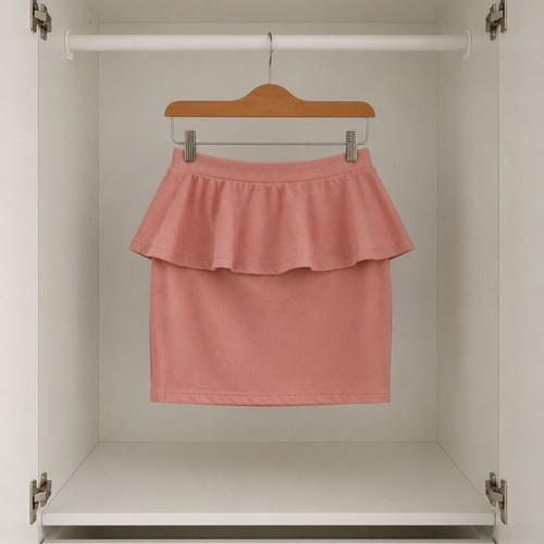 Bershka salmon skirt like new, with zipper, size M 38 10