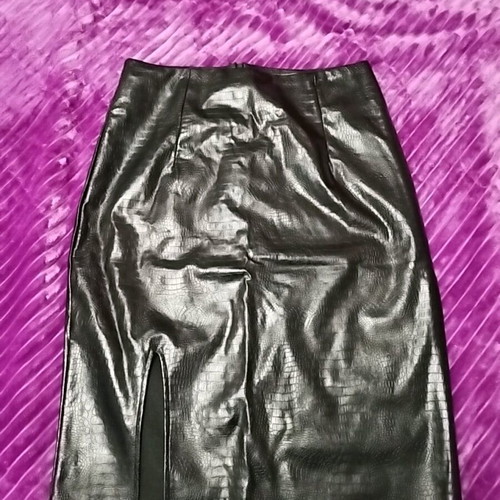 Vinyl skirt Pink Woman new, size Medium, black