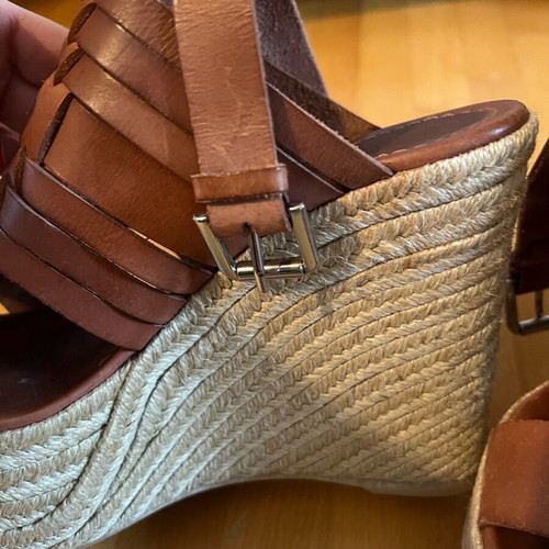 Ralph Lauren women's platform sandals like new, brown, size 37