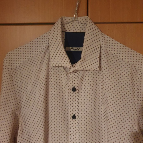 Brandit men's shirt size L like new, white with red dots