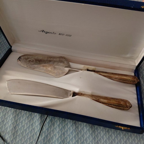 Vintage silver cake serving set like new