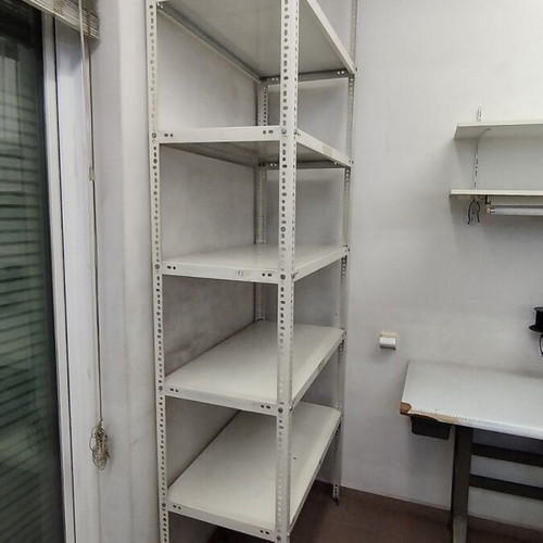 Dexion shelving units used, set of 4 white shelves 92x46x250 cm