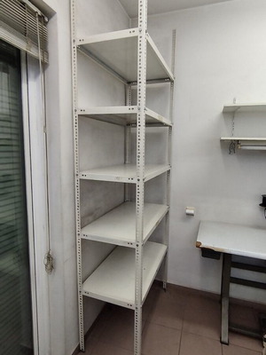 Dexion shelving units used, set of 4 white shelves 92x46x250 cm